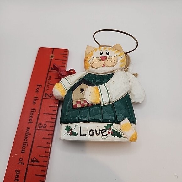 Eddie Walker CAT ANGEL Cardinal Love  3" Ornament Christmas Midwest Cannon Falls - Picture 2 of 3